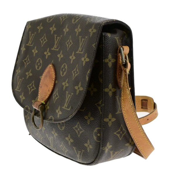 LOUIS VUITTON Saint Cloud GM Shoulder Bag Monogram Leather Brown - Picture 11 of 16